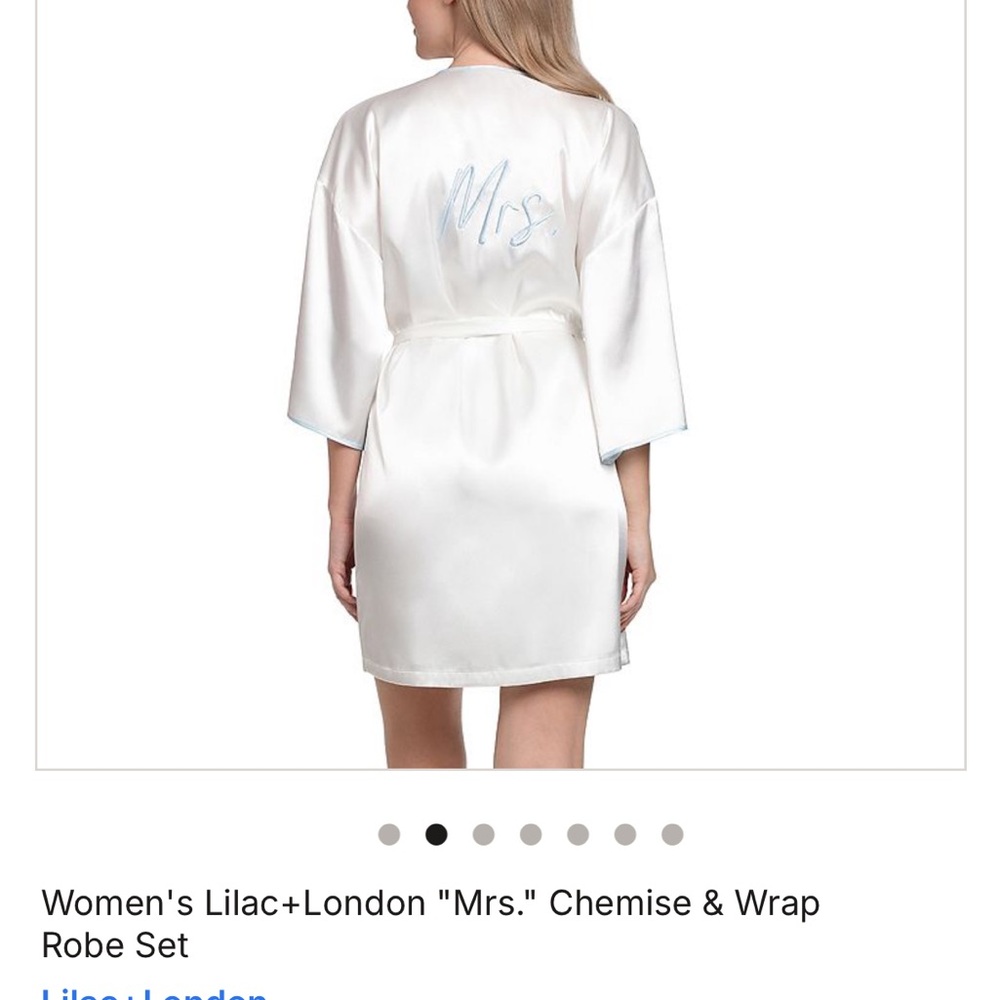 White 'Mrs.' Chemise & Wrap Robe Set